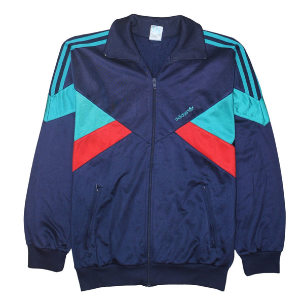 Adidas 90's Lightweight Full Zip Up Sweatshirt Medium Navy Blue