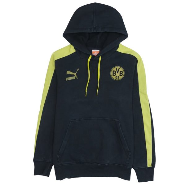 Puma 90's Drawstring Pockets Pullover Hoodie Small  Black