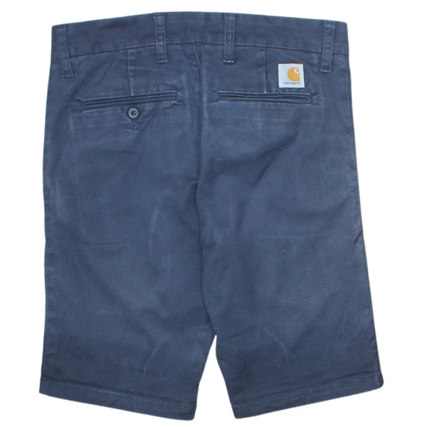 Carhartt 90's Baggy Chino Shorts Navy Blue | Drawstring & Pockets | Size 28