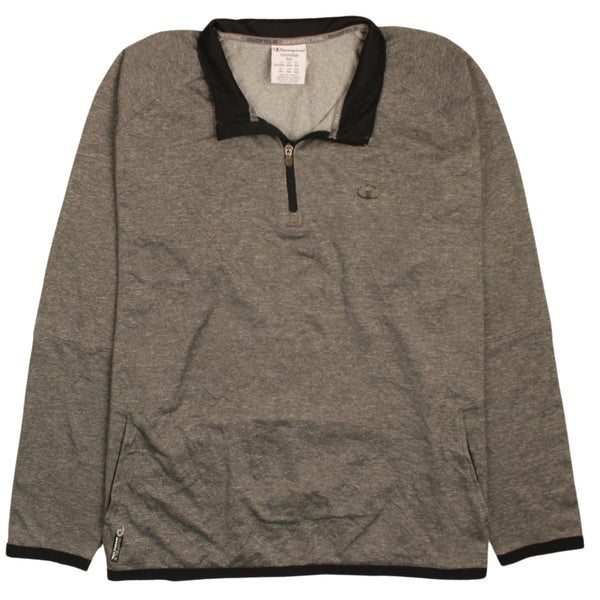 Champion 90's Grey XXL Men's Lightweight Quarter Zip Sweatshirt