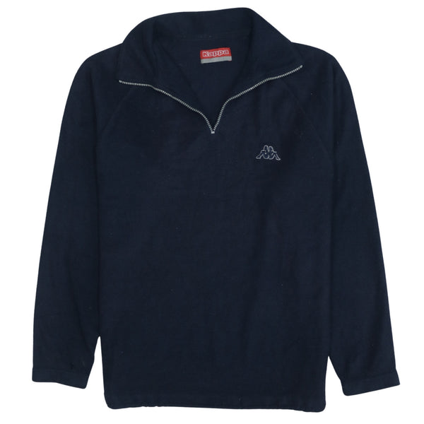 Kappa 90's Navy Blue Warm Quarter Zip Fleece Jumper Small
