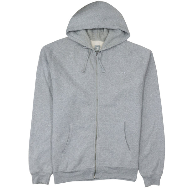 Champion 90's Lightweight Full Zip Up Hoodie Large Grey