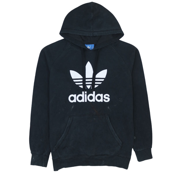 Adidas 90's Spellout Black Pullover Hoodie Men's Large