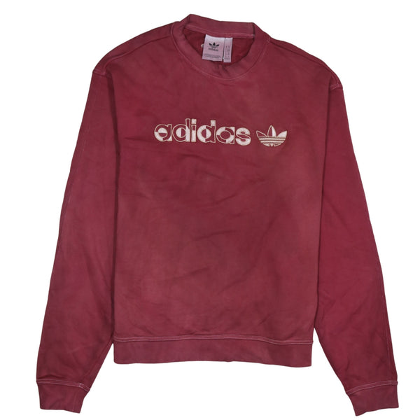 Adidas 90's Spellout Crew Neck Sweatshirt Medium Red