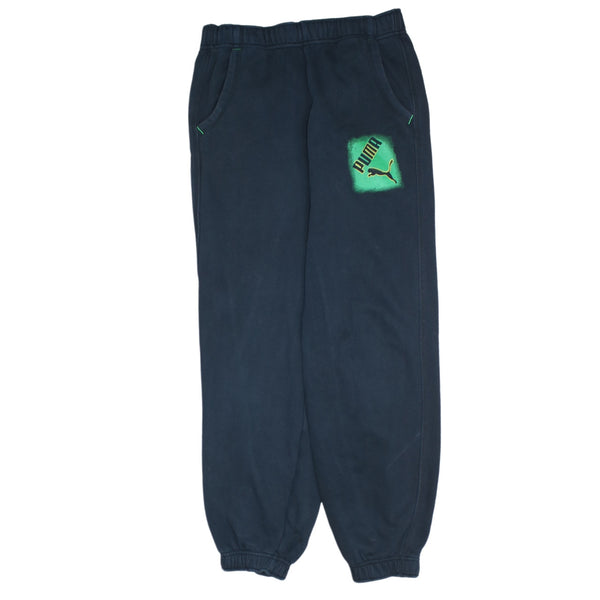 Puma Vintage 90's Black Tracksuit Joggers Sweatpants Women's XLarge
