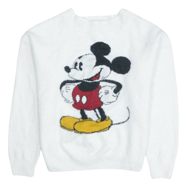 Disney Vintage 90's Mickey Mouse Crew Neck Sweatshirt Large White