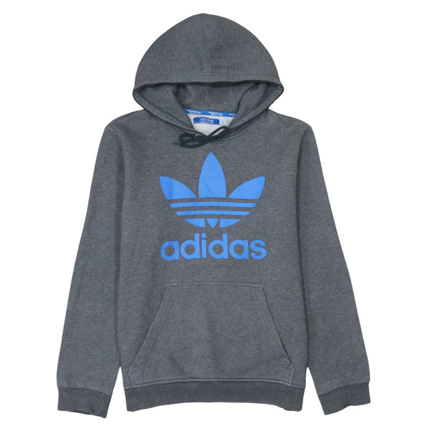 Adidas 90's Spellout Pullover Hoodie Medium Grey