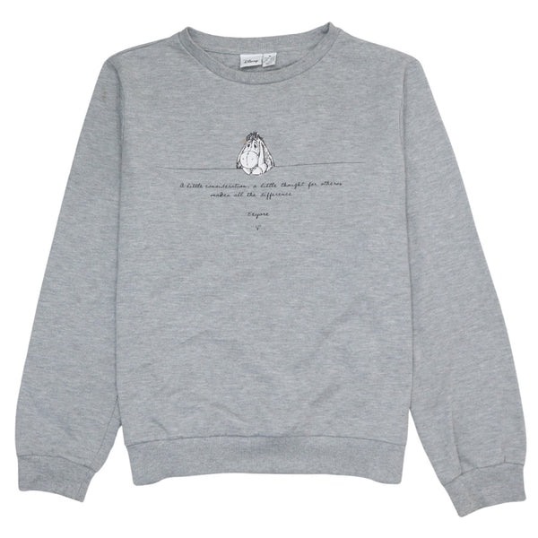 Vintage Disney 90's Grey Heavyweight Crew Neck Sweatshirt Medium