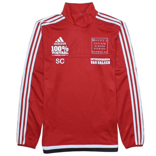 Adidas 90's Retro Red Striped Sleeve Turtle Neck Sweatshirt Small