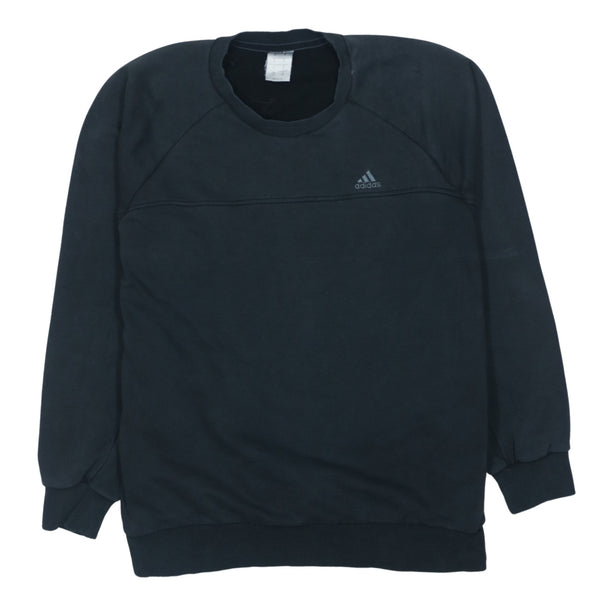 Adidas Men's Black Large 90s Lightweight Crew Neck Sweatshirt Climawarm
