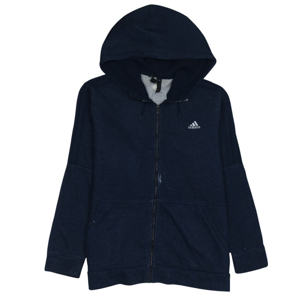 Adidas 90's Lightweight Full Zip Up Hoodie XLarge Navy Blue