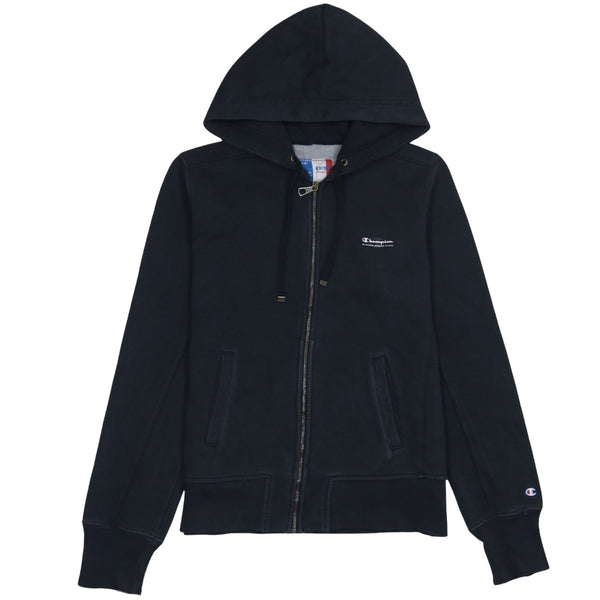 Champion 90's Lightweight Full Zip Up Hoodie Medium Black