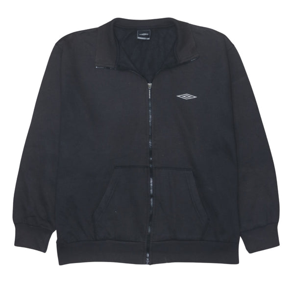 Umbro 90's Black Heavyweight Full Zip Up Men's XLarge Sweatshirt Vintage