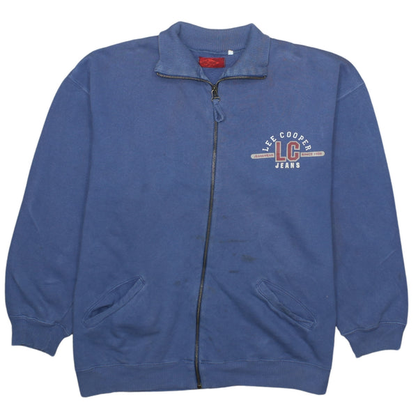 Lee 90's Vintage Lightweight Full Zip Sweatshirt Men Medium Navy