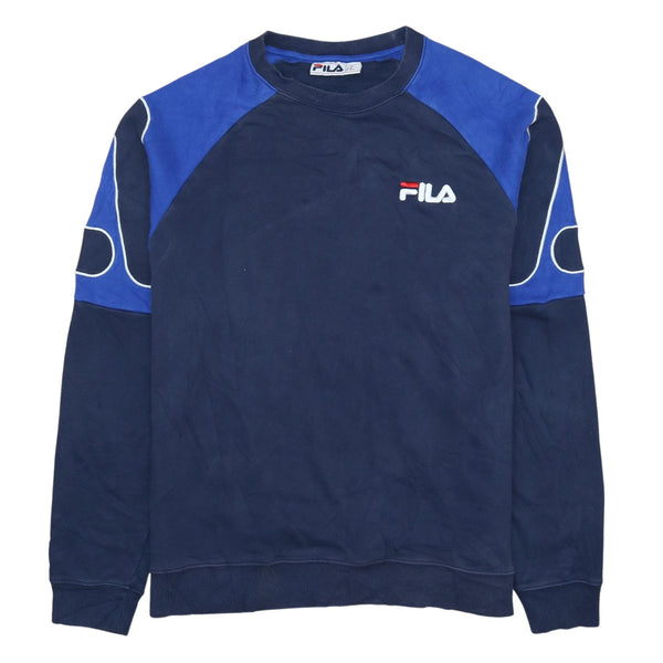 Vintage 90's Fila Heavyweight Crew Neck Sweatshirt Men's Medium Navy Blue