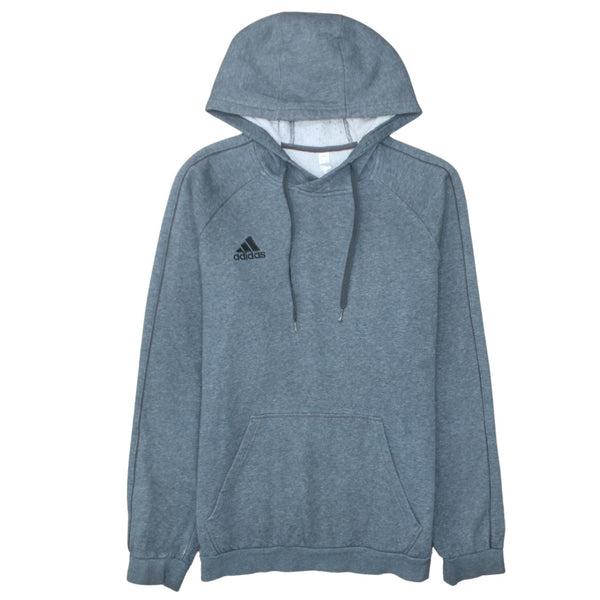 Adidas 90's Drawstring Pockets Pullover Hoodie Medium Grey