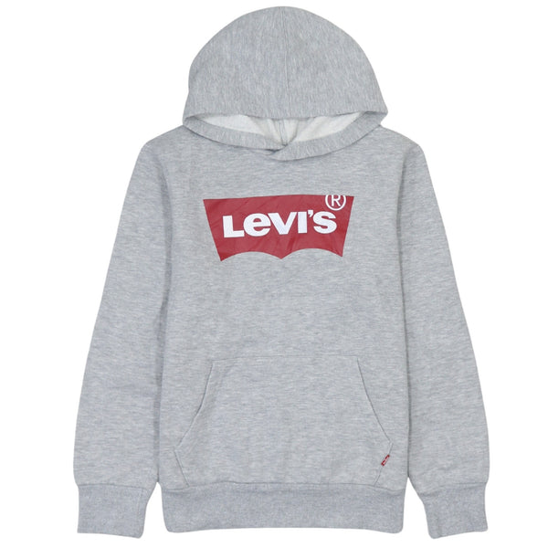Levi's 90's Grey Spellout Pullover Hoodie XSmall Vintage