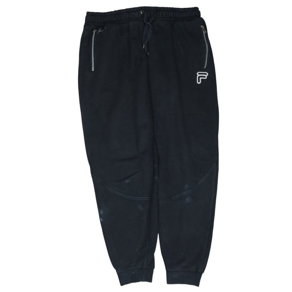 Fila 90's Crew Neck Joggers / Sweatpants Medium Black