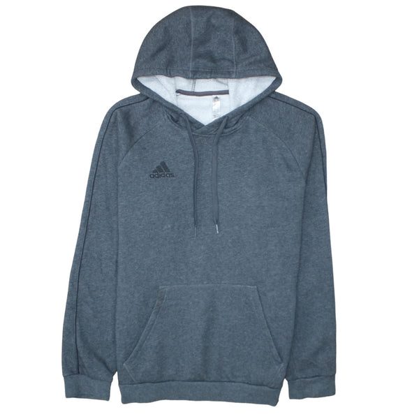 Adidas 90's Drawstring Pockets Pullover Hoodie Medium Grey