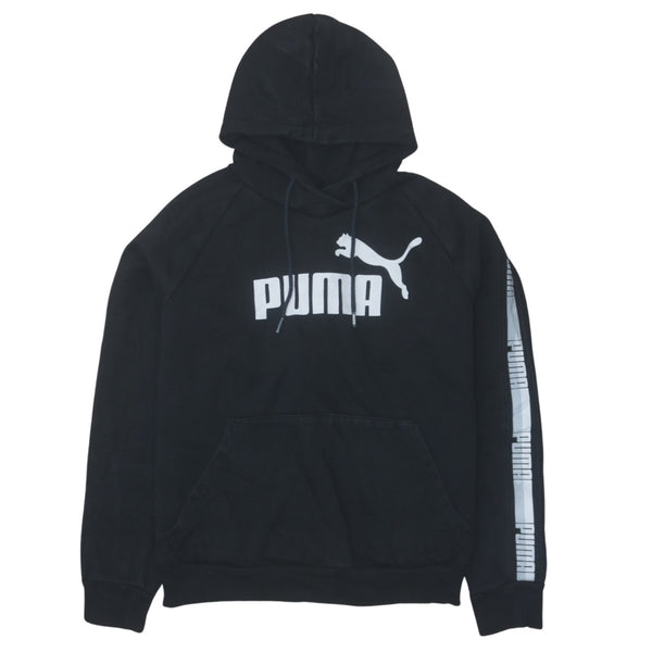 Puma Vintage 90's Spellout Black Pullover Hoodie Women's Medium