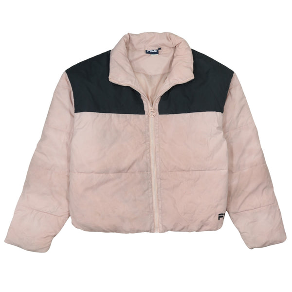 Fila 90's Lightweight Full Zip Up Puffer Jacket XLarge  Black