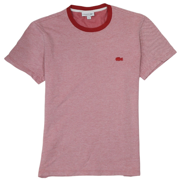 Lacoste 90's Short Sleeves Crew Neck T Shirt Medium Red