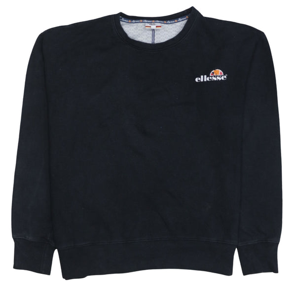 Ellesse 90's Lightweight Crew Neck Sweatshirt Medium Black