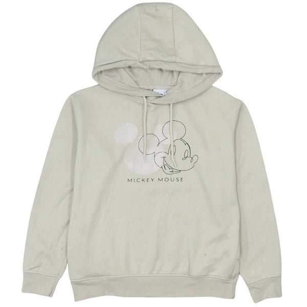 Vintage Disney 90s Mickey Mouse Pullover Hoodie XXS Beige Cream