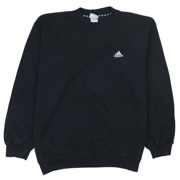 Adidas Vintage 90's Black Crew Neck Sweatshirt Large