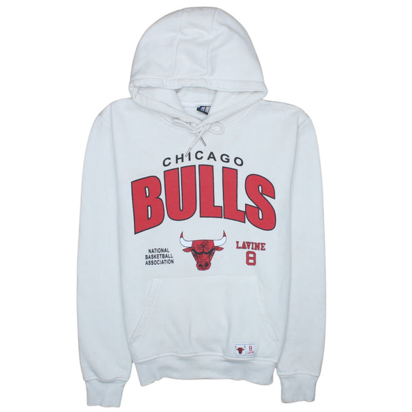 NBA 90's Chicago Bulls Pullover Hoodie Medium White
