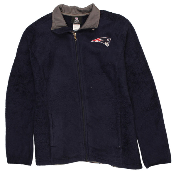 Vintage 90's NFL Patriots Navy Fleece Jumper Women's S, Navy