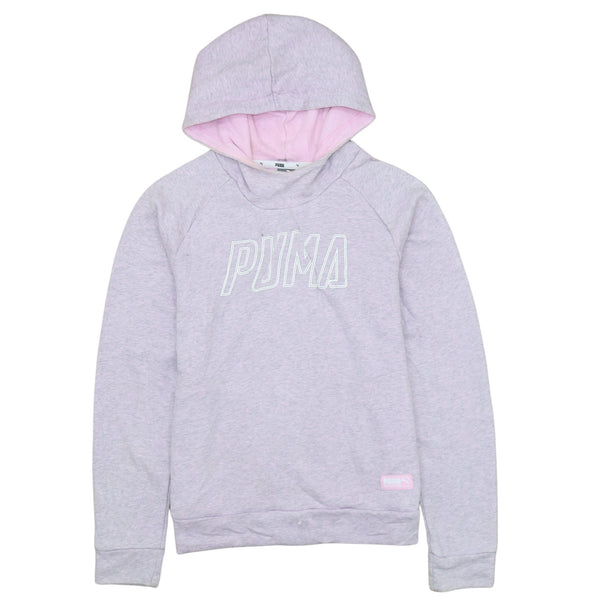 Puma 90's Spellout Pullover Hoodie, Men's Small, Purple, Cotton