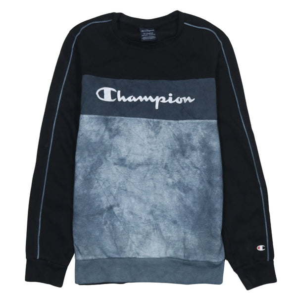 Champion 90's Spellout Crew Neck Sweatshirt XLarge Black