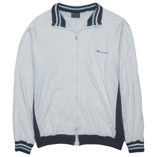 Champion 90's Vintage Lightweight Zip-Up Sweatshirt Men's Large Beige Cream