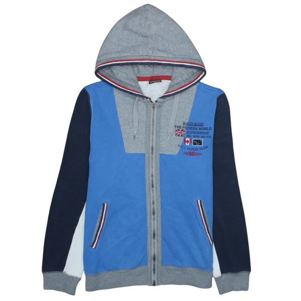 Napapijri 90's Sportswear Full Zip Up Hoodie Large Blue