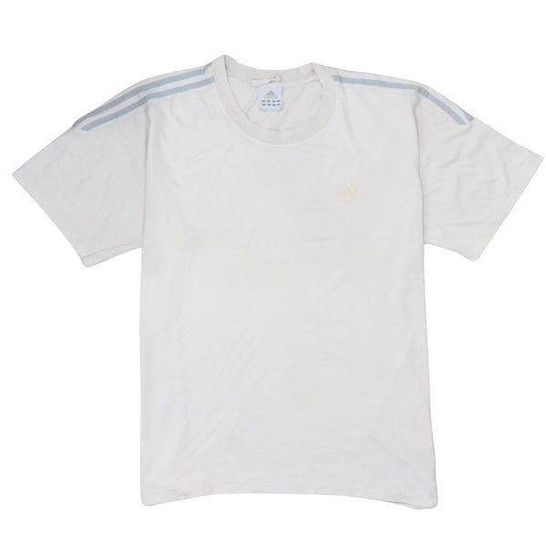 Adidas 90's Short Sleeves Crew Neck T Shirt Medium White