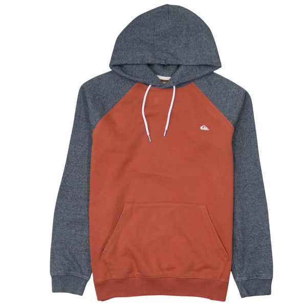 Quicksilver 90's Drawstring Pockets Pullover Hoodie Medium Grey