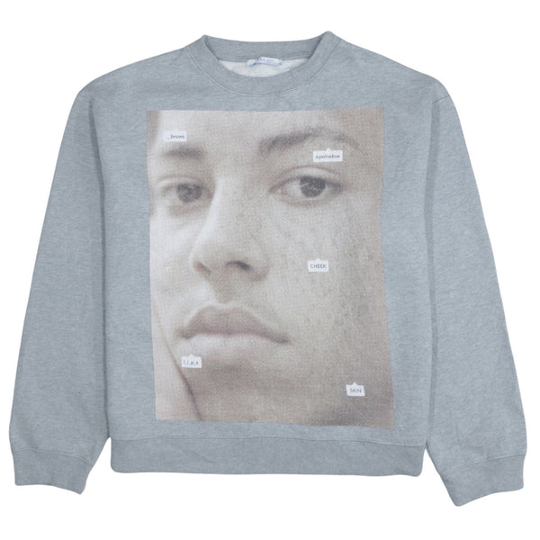 Zara 90's Vintage Lightweight Grey Crew Neck Sweatshirt - Women's Medium