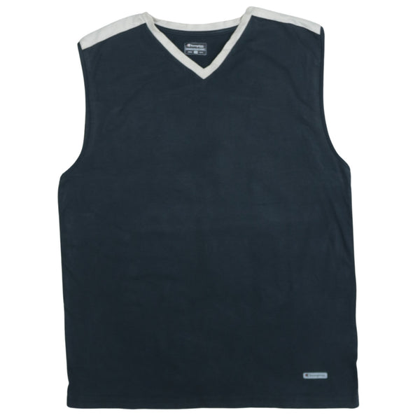 Vintage Champion 90's Black V Neck Sleeveless Gilet XXLarge 2XL