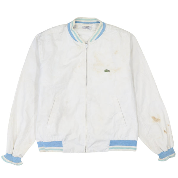 Lacoste 90's Vintage XLarge Lightweight White Windbreaker Jacket