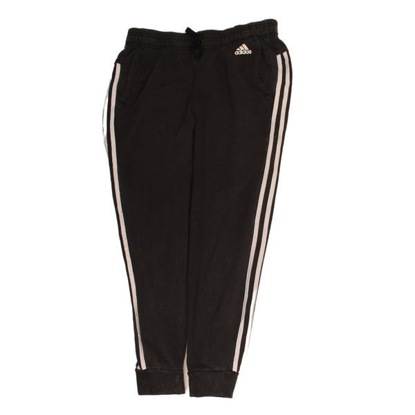 Adidas 90's Black Joggers with Elastic Waistband & Drawstrings - Women's Large