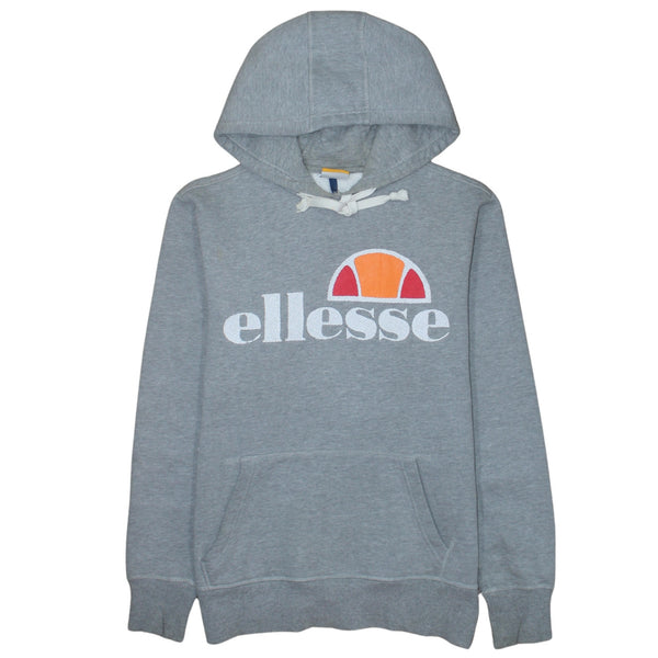 Ellesse 90's Spellout Pullover Hoodie Medium Grey