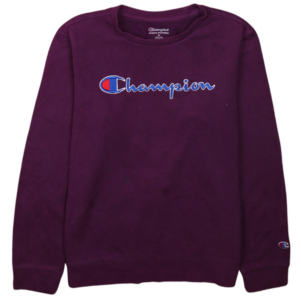 Vintage Champion 90's Purple Spellout Crewneck Sweatshirt 90s XL