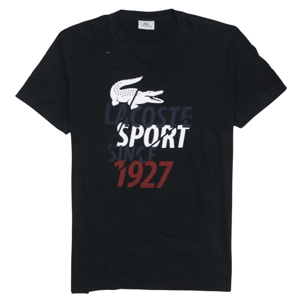 Lacoste 90's Spellout Short Sleeves T Shirt Large  Black