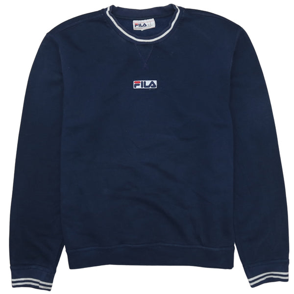 Fila 90's Heavyweight Crew Neck Navy Sweatshirt Men's XL Vintage