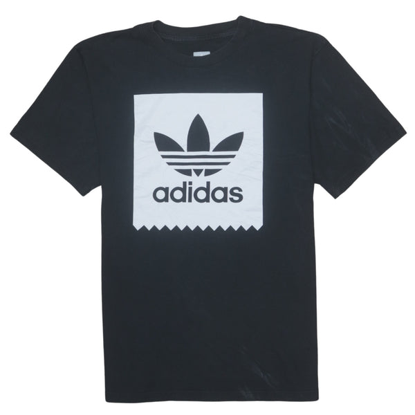 Adidas 90's Spellout T-Shirt, Short Sleeves, Medium, Black, Vintage