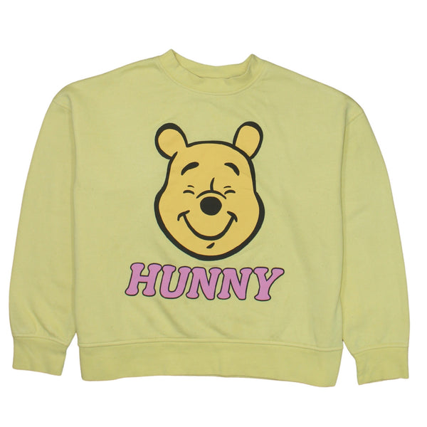 Disney 90's Winnie The Pooh Crew Neck Sweatshirt Small Yellow