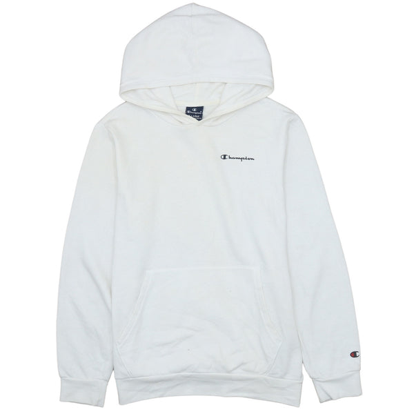 Champion White Vintage 90's Drawstring Hoodie XLarge Women's Pullover