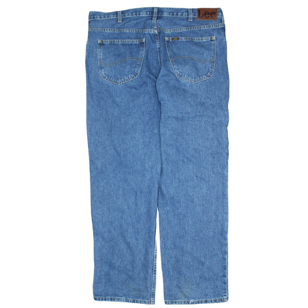 Lee Men's 90s Blue Lightwash Straight Leg Baggy Jeans Size 38
