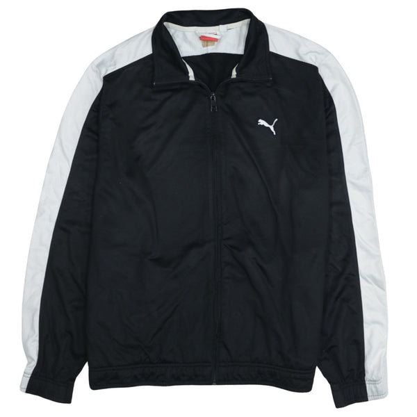 Puma 90's Vintage Lightweight Black Sweatshirt XLarge Full Zip